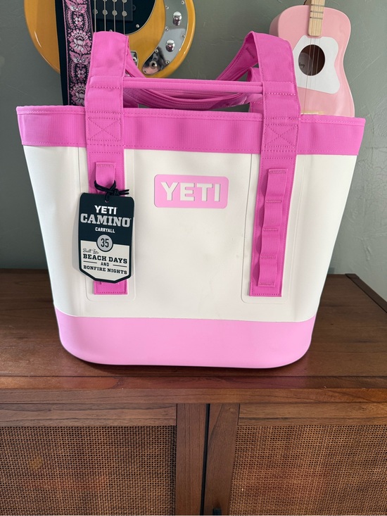 Yeti Handbags - Yeti Camino 35L Pink and White Camino Carryall Tote